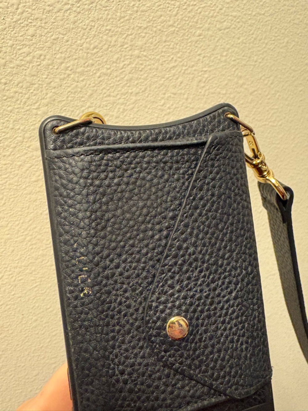 Bandolier Hailey Leather Black Gold Crossbody Phone Wallet Case iPhone 13 - Picture 6 of 9